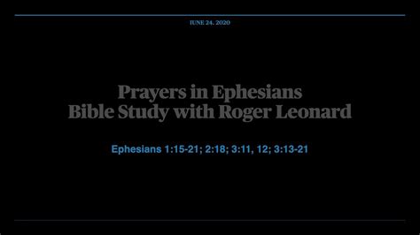 Prayer in Paul's Letters - Ephesians - YouTube