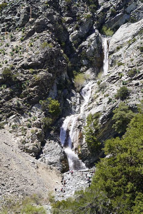 San Antonio Falls - Tall Snowmelt Waterfall beneath Mt Baldy