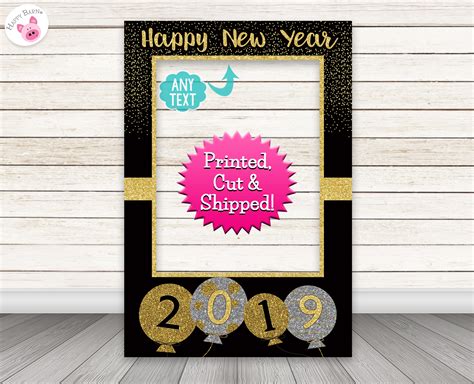 New Years Photo Booth Frame - 2019 Happy New Year Photo Booth Prop – Happy Barn