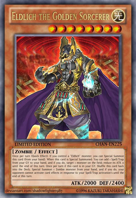 Eldlich the Golden Sorcerer | Custom yugioh cards, Yugioh cards, Yugioh monsters