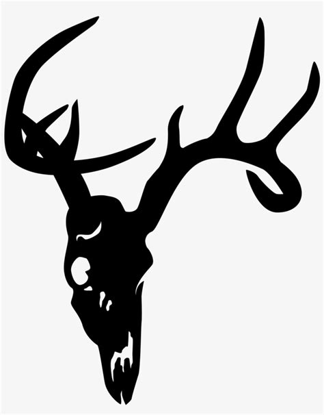 Deer Head Clipart Black And White