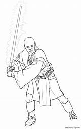 Mace Windu Star Wars Episode II Attack Of The Clones Coloring Page  sketch template
