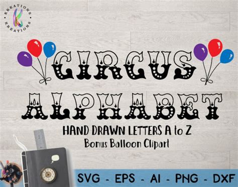 Circus Alphabet Letters Font Svg Circus Theme Letters SVG Cut - Etsy