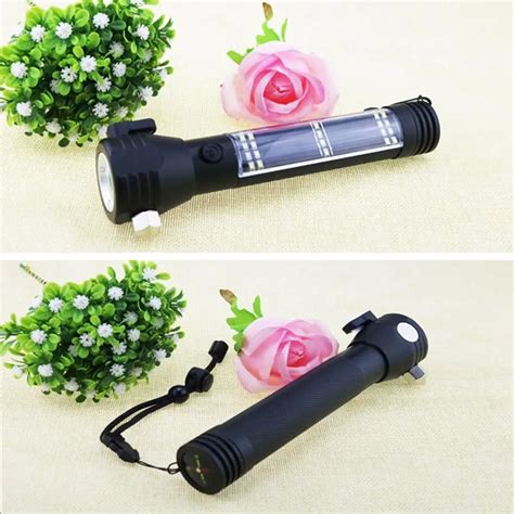 LumiParty Multifunctional Solar Flashlight USB Charging Solar Powered ...