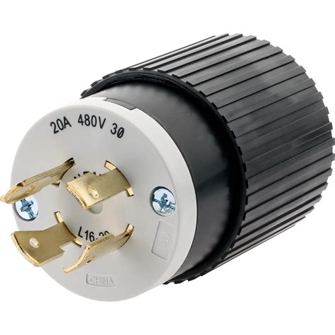 20 Amp 480V NEMA L16-20 3-Phase Twist Lock Plug - Grizzly Industrial