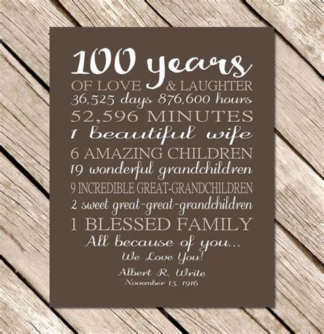 100 Year Old BIRTHDAY Idea 100th Birthday GIFT Sign - Etsy | Birthday gifts sign, 100 birthday ...