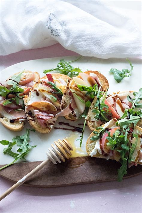 Nectarine Bruschetta with Prosciutto - The Home Cook's Kitchen