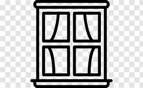 Window Black And White Clip Art - House - Vector Transparent PNG