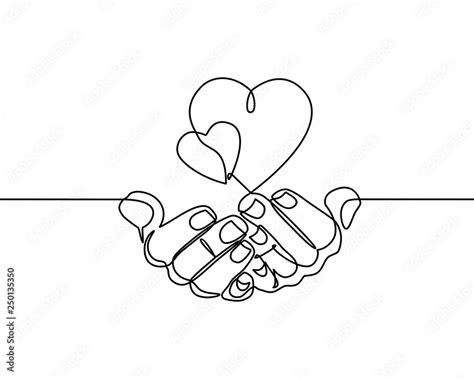 Drawing Of People Holding Hands In A Heart