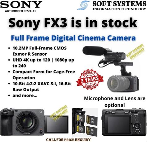 Sony FX3 Full-Frame Cinema Line Camera ILME-FX3, 54% OFF