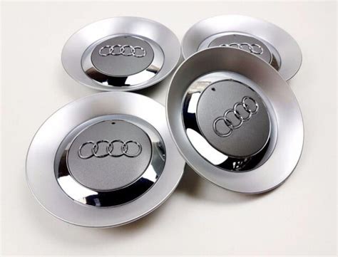 4x150mm AUDI Gray Wheel Center Caps Logo Emblem Badge Hub Rim Caps 8E0601165 | eBay