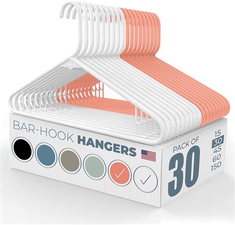 Amazon.com: 30pk Made in USA Strong Plastic Clothes Hangers | 20 30 50 100 Pack Available ...