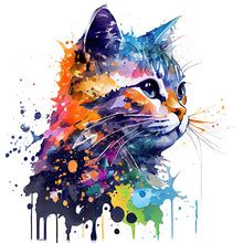 Cat Art Illustration Painting Free Stock Photo - Public Domain Pictures