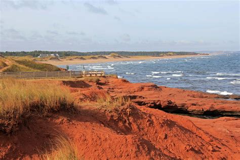 The beach in the National Park at Cavendish has few visitors in late October, but the scenery is ...