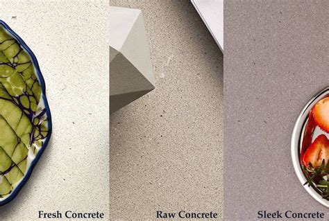 Materials & Finishes: Caesarstone Concrete Range - Fresh Concrete, Raw Concrete & Sleek Concrete ...