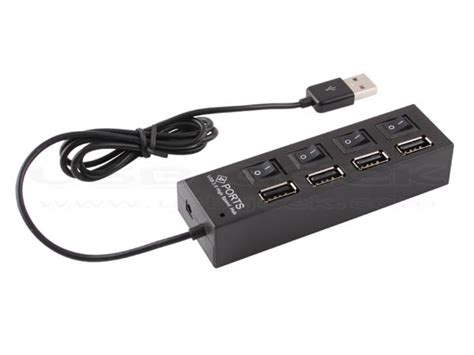 Power Strip Styled 4-Port USB Hub with Independent Switches | Gadgetsin