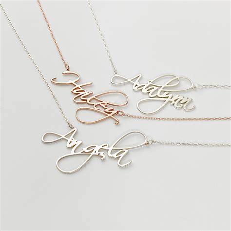 Sterling Silver Name Necklace Personalized Jewelry - Etsy