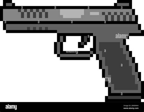 vector pixel art gun isolated Stock Vector Image & Art - Alamy