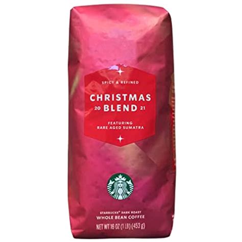 Starbucks Holiday Christmas Blend Whole Bean Coffee 16 Oz (Caffinated ...