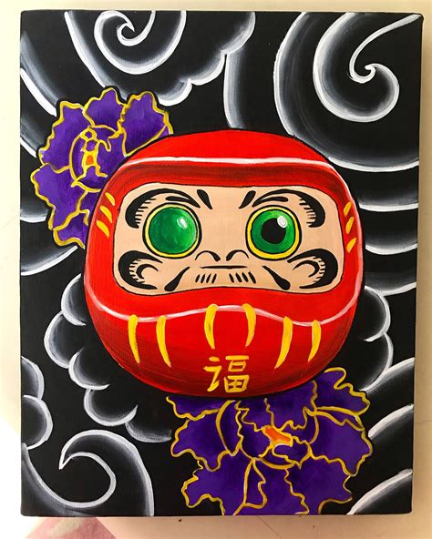 Daruma Doll Painting - Etsy