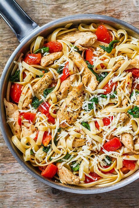 Chicken Pasta Recipe with Tomato and Spinach — Eatwell101