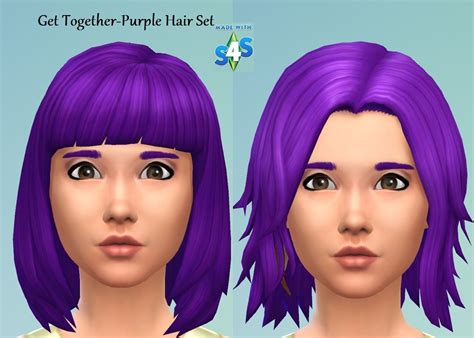 rosto, hair, the sims, roxo, cabelo, corte, purple, curto | Character ...