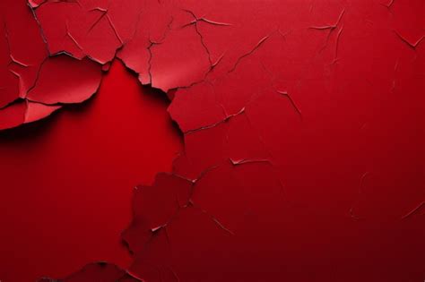 Premium Photo | Crack wall art red wallpaper