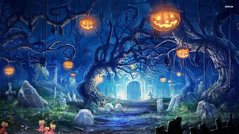 Halloween Cemetery Wallpapers - Top Free Halloween Cemetery Backgrounds ...