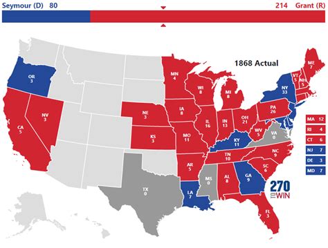 Presidential Election of 1868 - 270toWin