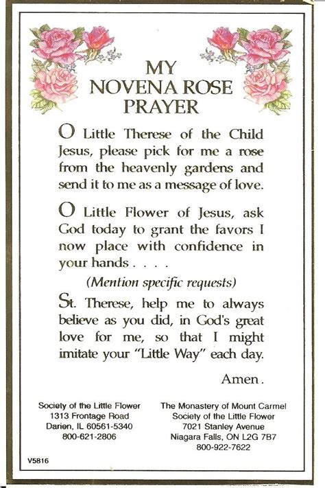 St therese blessing of roses - Google Search | Novena prayers, Catholic prayers, Faith prayer