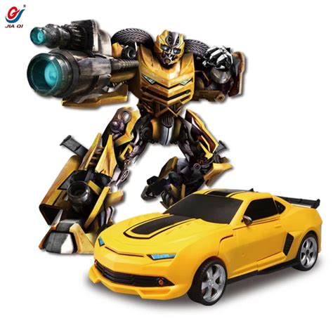 JIAQI Transformation Bumblebee Robot Remote Control Robot Transform Car ...