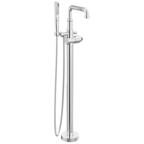 Free Tub Faucets Revit Download – Broderick Floor Mount Tub Filler Trim - Less Handle - T4784-PR ...