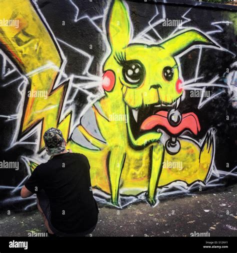 Pokemon Graffiti Alexandra palace Stock Photo - Alamy