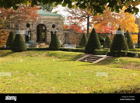 Rockefeller Estate KyKuit gardens Stock Photo - Alamy