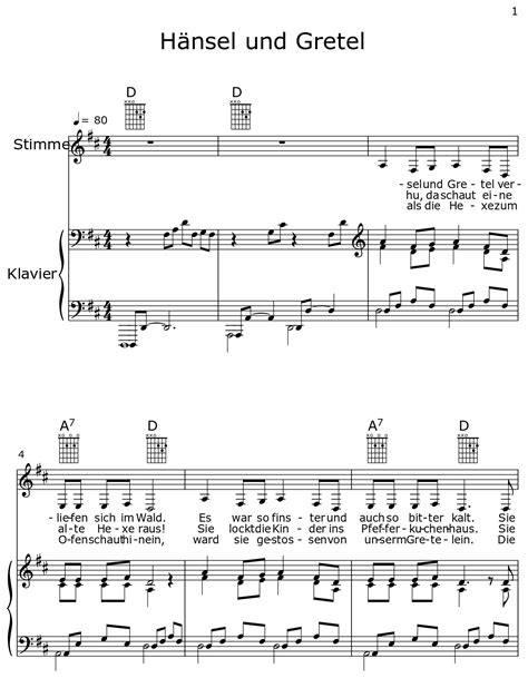 Hänsel und Gretel - Sheet music for Violin, Piano