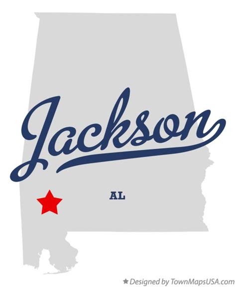 Map of Jackson, AL, Alabama