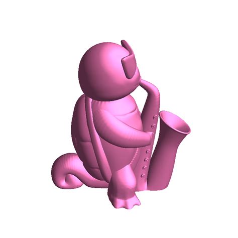 Squirtle Saxophone - No Supports - Print In Place | 3D models download | Creality Cloud