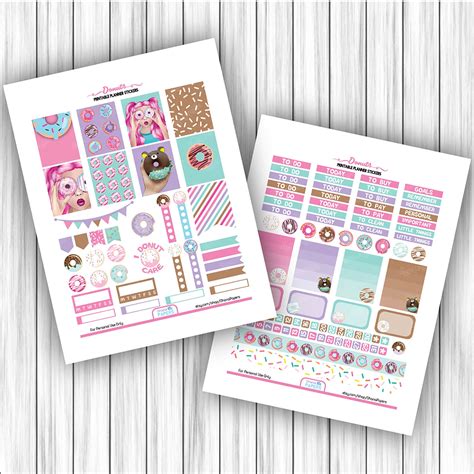 DONUT Printable Planner Stickers Weekly Kit for Erin Condren | Etsy