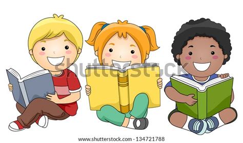 Boys Reading Cartoon Clipart