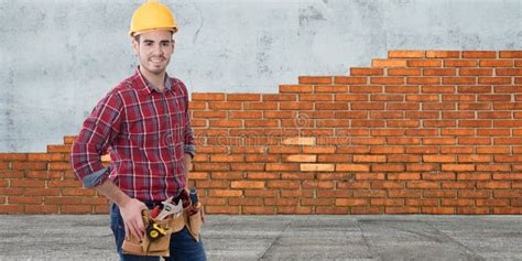 Construction Worker with Tools Stock Photo - Image of male, safety ...