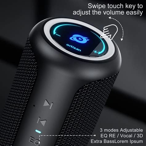 Ortizan Portable Bluetooth Speaker, 40W Loud Stereo Sound, IPX7 Waterproof Bluetooth Speakers ...