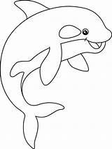 Coloring Whale Shamu Orca Pages Clipart Killer Printable Outline Kids  sketch template
