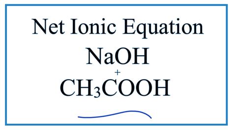 Dissociation Of Acetic Acid In Water Net Ionic Equation - Tessshebaylo