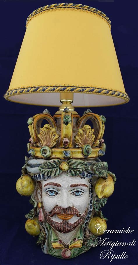 Lumi e Lampade in ceramica di Caltagirone - Ceramiche Artigianali Ripullo | Ceramica, Dipinti ...