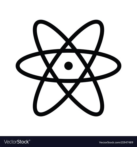 Atom icon and atom symbols Royalty Free Vector Image