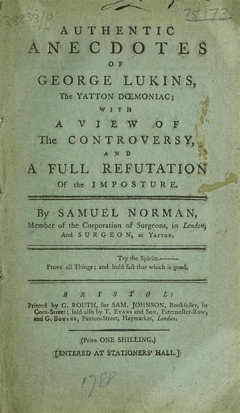 George Lukins ('The Yatton daemoniac' - UK, 1788) | Science of the mind ...