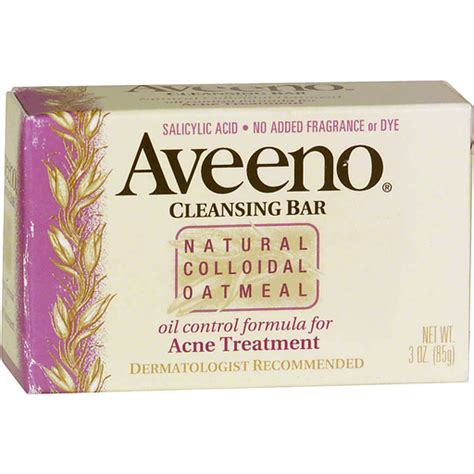 Aveeno Cleansing Bar for Acne Treatment, Enriched with Natural Oatmeal ...