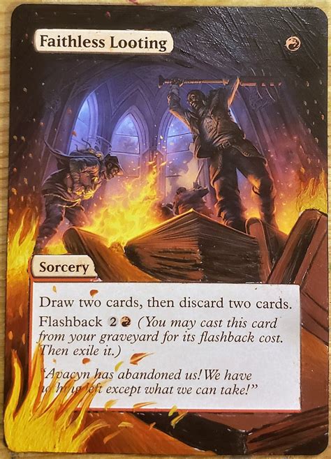 Faithless Looting Full Art / Altered. MTG | Etsy