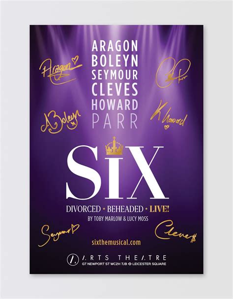 SIX Programme - Arts Theatre in 2021 | Musical wallpaper, Broadway ...