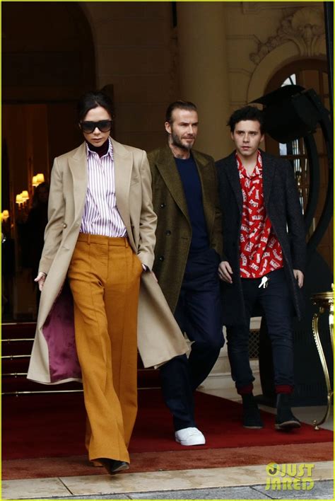 David, Victoria & Brooklyn Beckham Hit the Louis Vuitton Fall/Winter ...